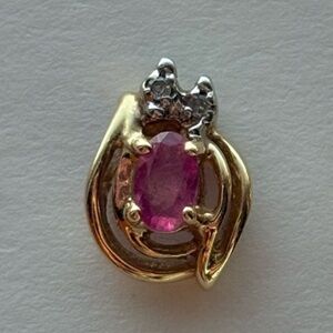 *Reserved* 1/2 Ruby Stud Earring